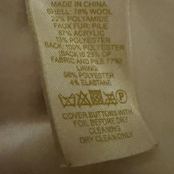 Gorgeous Kate Spade Red Wool Coat Faux Leopard Fur Collar Size 0 !!! - Picture 5 of 9